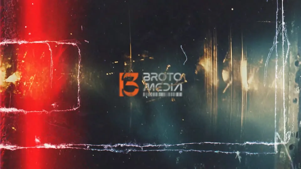 Brotomedia Analog Glitch Logo Animation